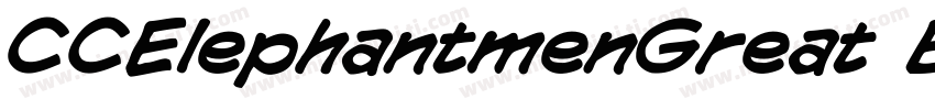 CCElephantmenGreat BoldItalic字体转换